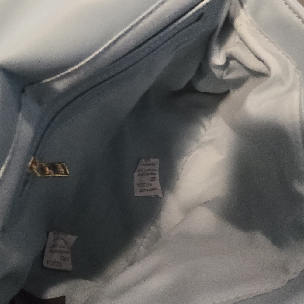 Badgley Mischka Quilted Light Blue Gold Chain Shoulder Bag NWT - Picture 6 of 9